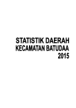 Statistik Daerah Kecamatan Batudaa 2015